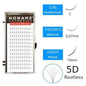 Noname Cosmetics Premade Fans Rootless 5D Volyymiripsiviuhkat C 0.07 / 10mm