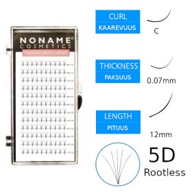 Noname Cosmetics Premade Fans Rootless 5D Volyymiripsiviuhkat C 0.07 / 12mm