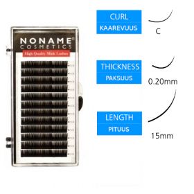 Noname Cosmetics Pidennysripset C 0.20 / 15mm