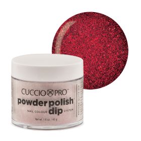 Cuccio Dark Red Glitter 2in1 Dip Powder Polish dippi- & akryylipuuteri 45 g