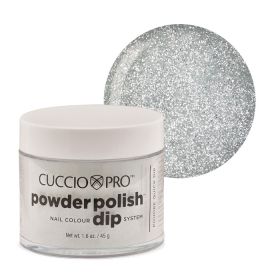 Cuccio Platinum Silver Glitter Dip Powder Polish dippipuuteri 45 g