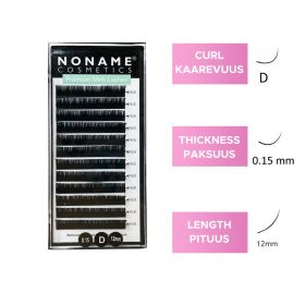 Noname Cosmetics Pidennysripset D 0.15 / 12mm