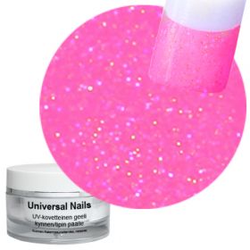 Universal Nails Roosa Sateenkaari UV/LED glittergeeli 10 g