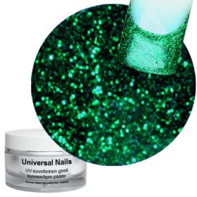 Universal Nails Smaragdi UV glittergeeli 10 g