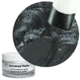Universal Nails Musta Antrasiitti UV metalligeeli 10 g