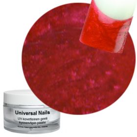 Universal Nails Punainen UV metalligeeli 10 g