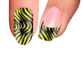 Trendy Nail Wraps Zebra Yellow Kynsikalvo kärkikalvo