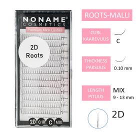 NC Premade Fans 2D Roots Volyymiripsiviuhkat C 0.10 / 9-13mm