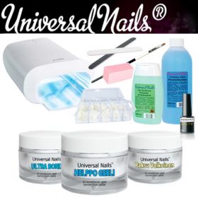 Universal Nails Helppo UV-geeli Aloituspaketti Promed UVL-36 S UV-uunilla